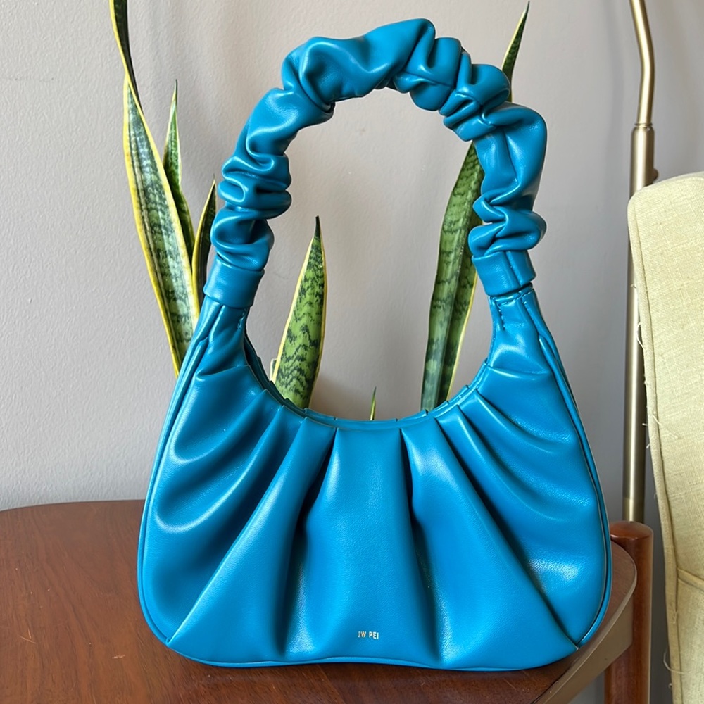 JW PEI Gabbi Ruched Hobo Handbag-Blue